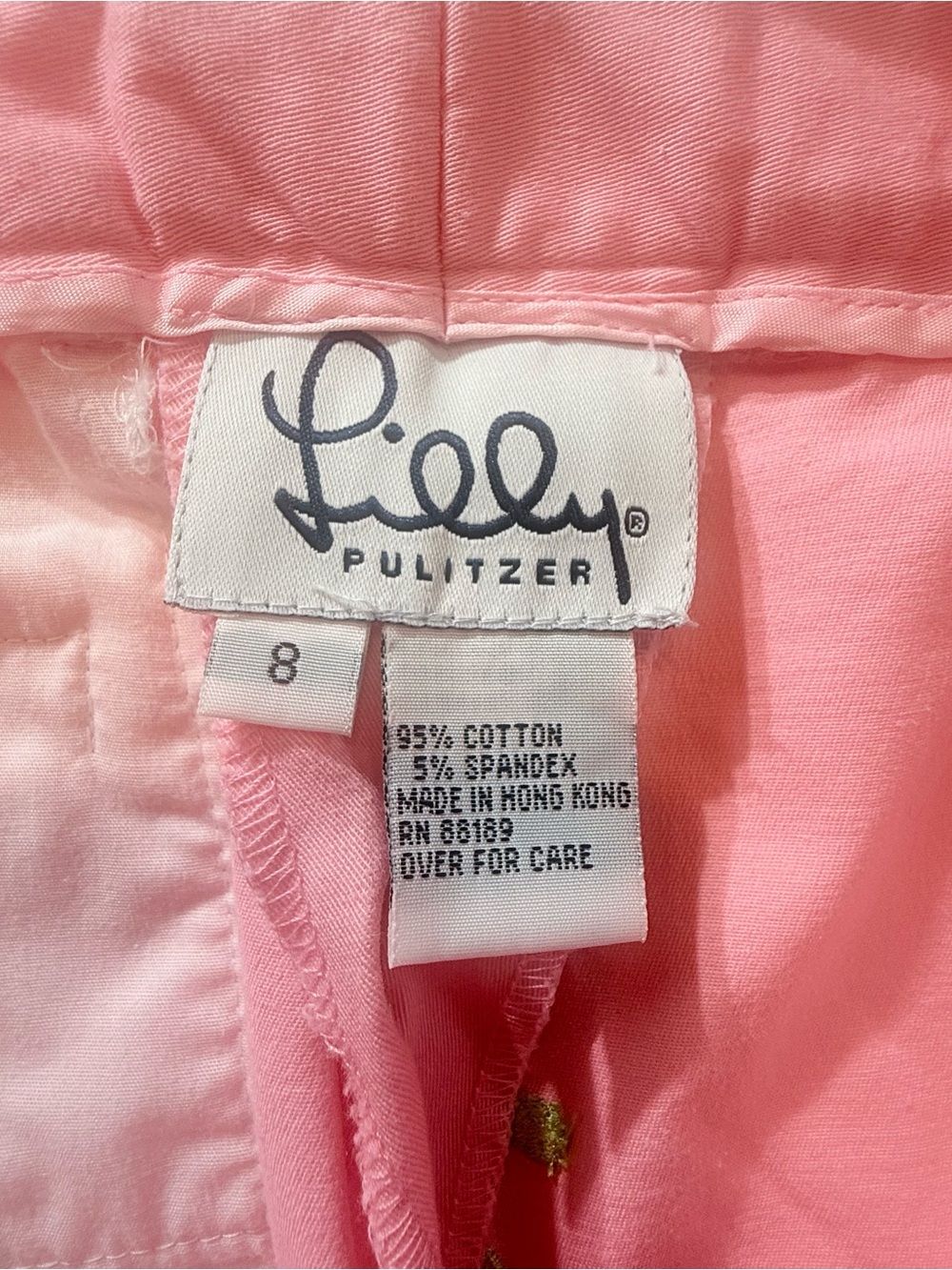Lilly Pulitzer Pink Tennis Racquet Embroidered Shorts Size 8 Preppy - Picture 10 of 11